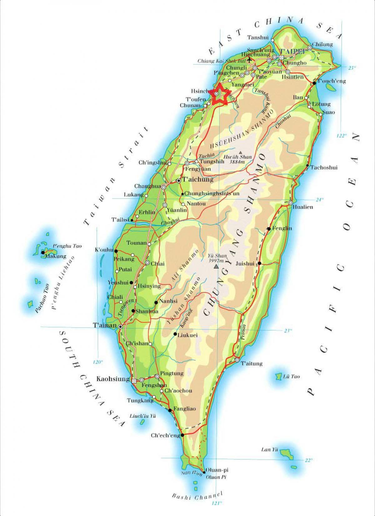 Mapa hsinchu Taiwan