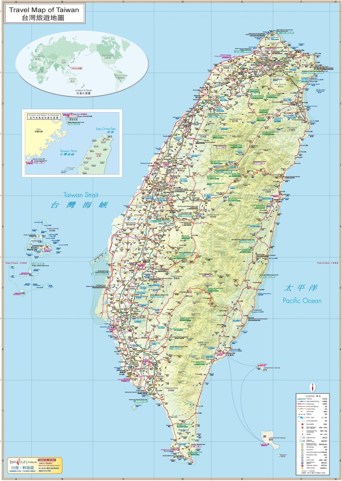 Mapa Taiwan erakarpen