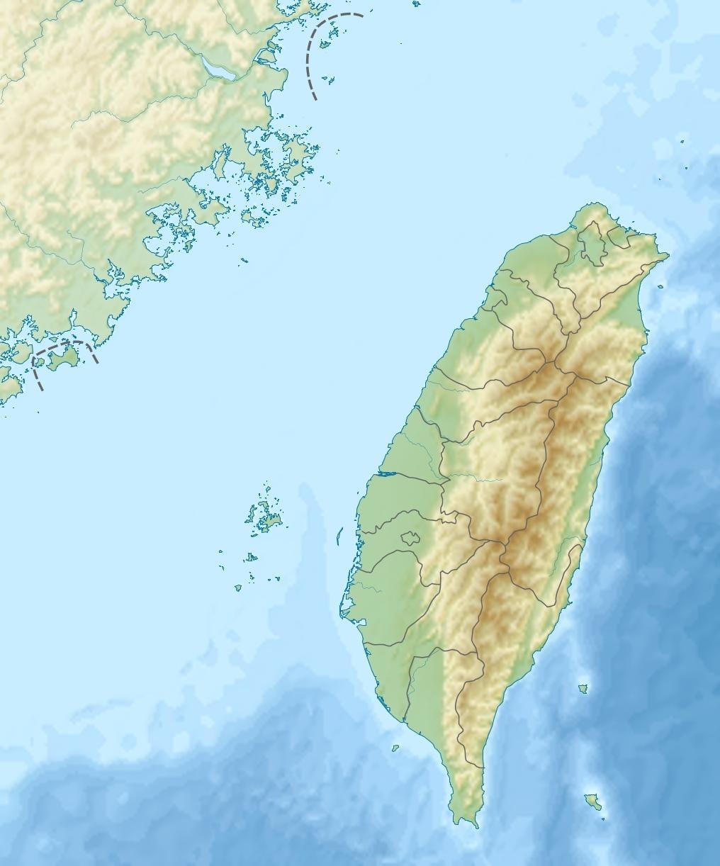 Mapa Taiwan kota
