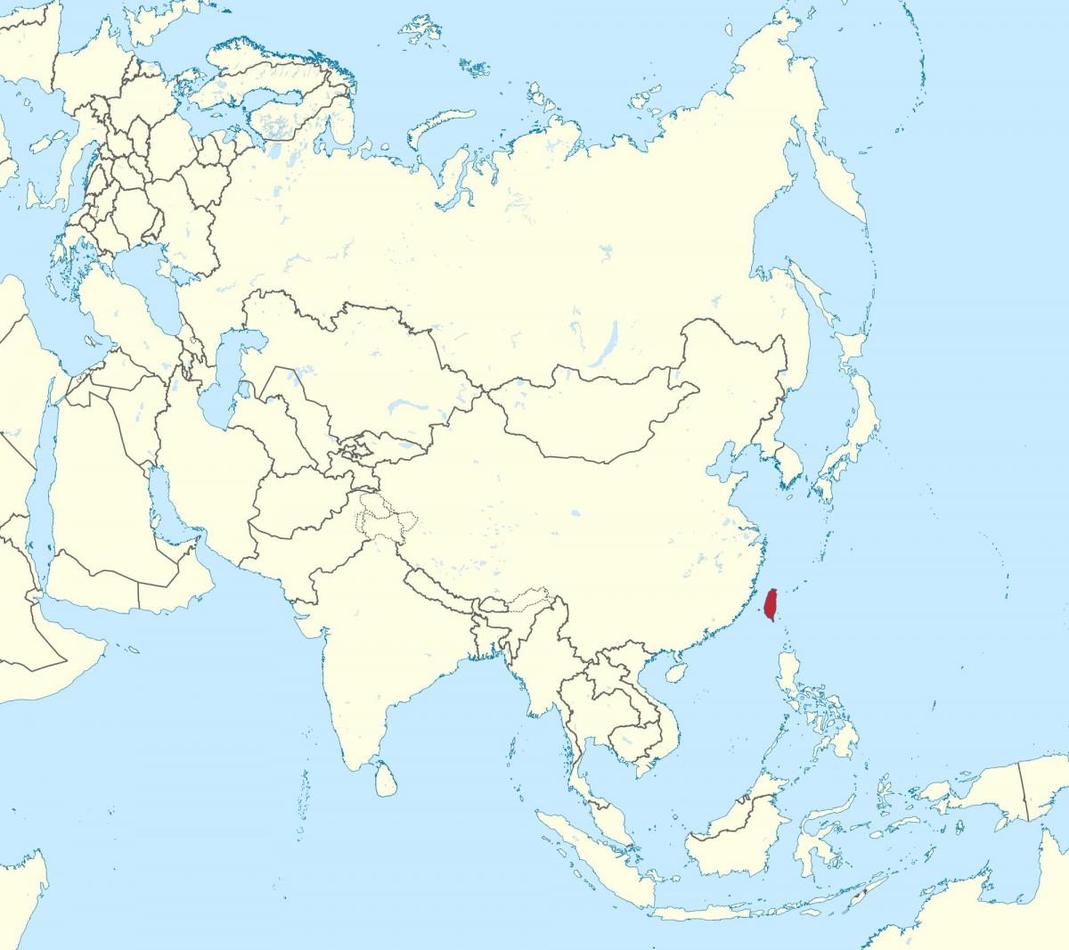 Taiwan mapa asia