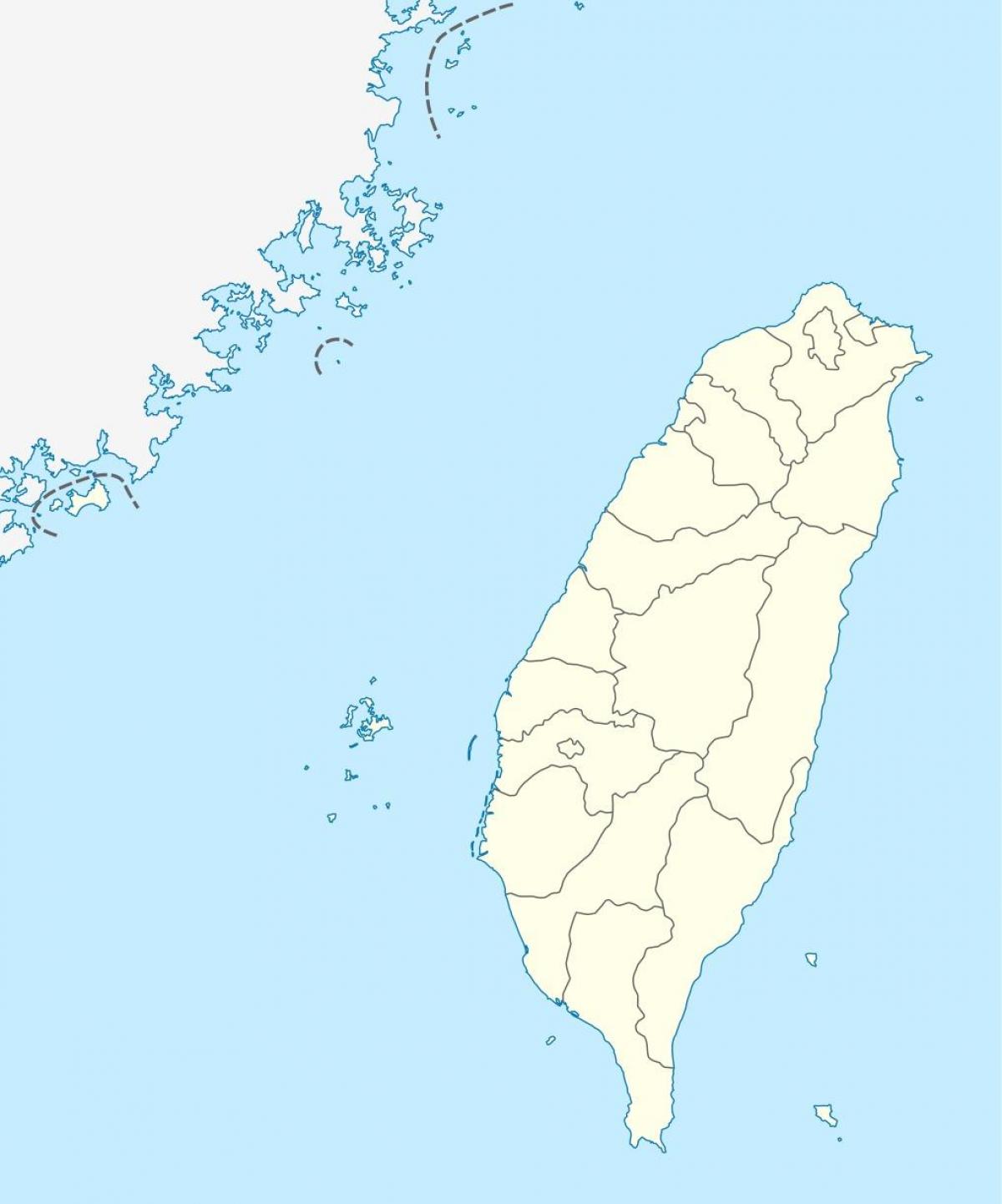 Mapa Taiwan-bektorea
