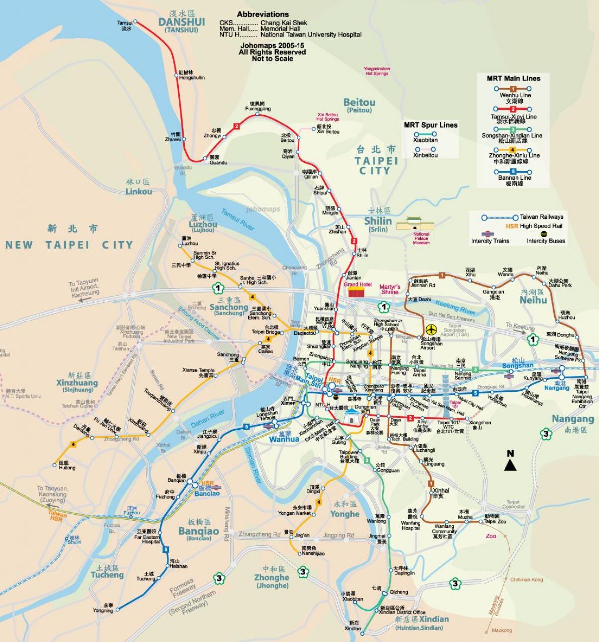 metro mapa Taiwan