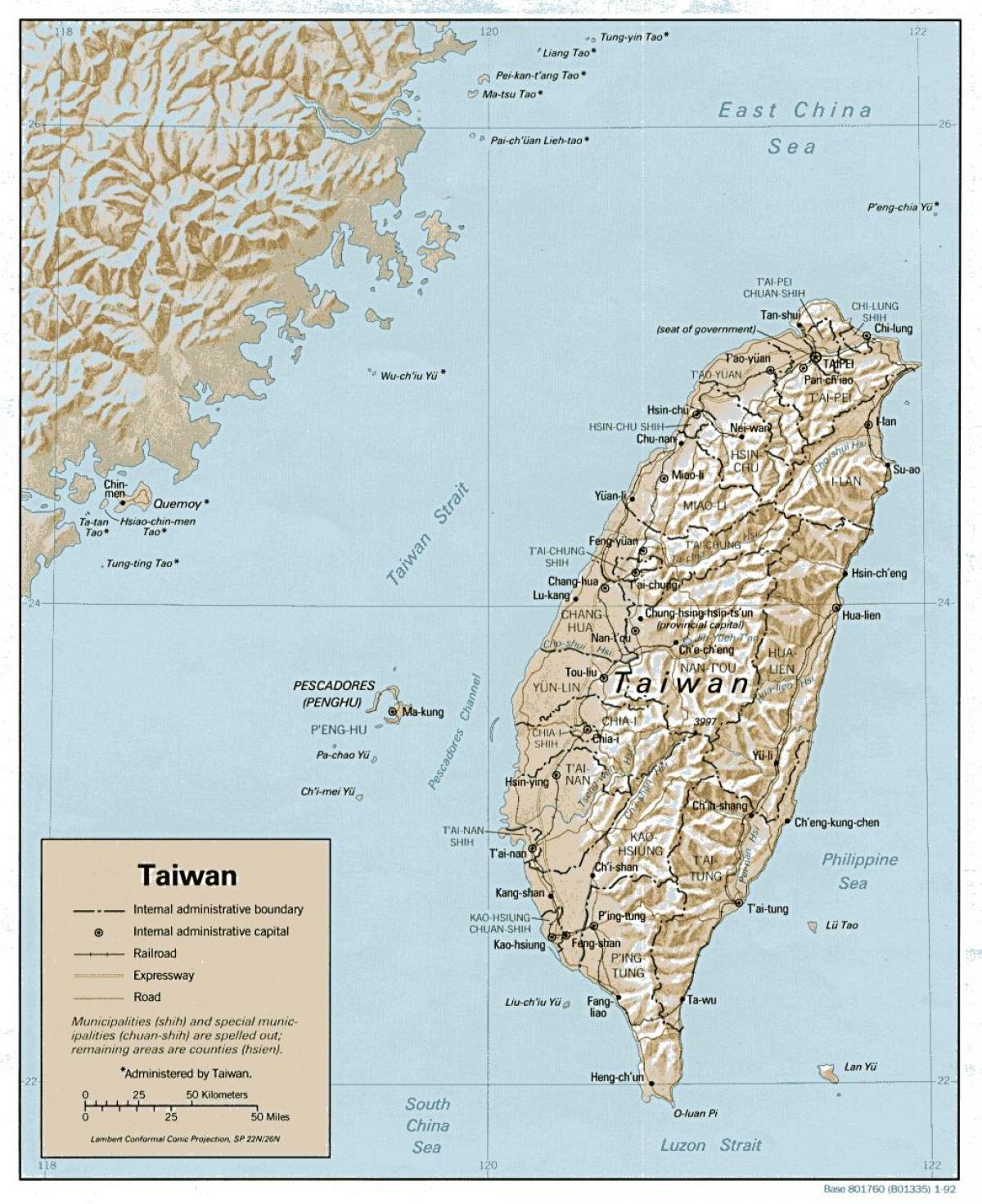 Mapa Taiwan surf 