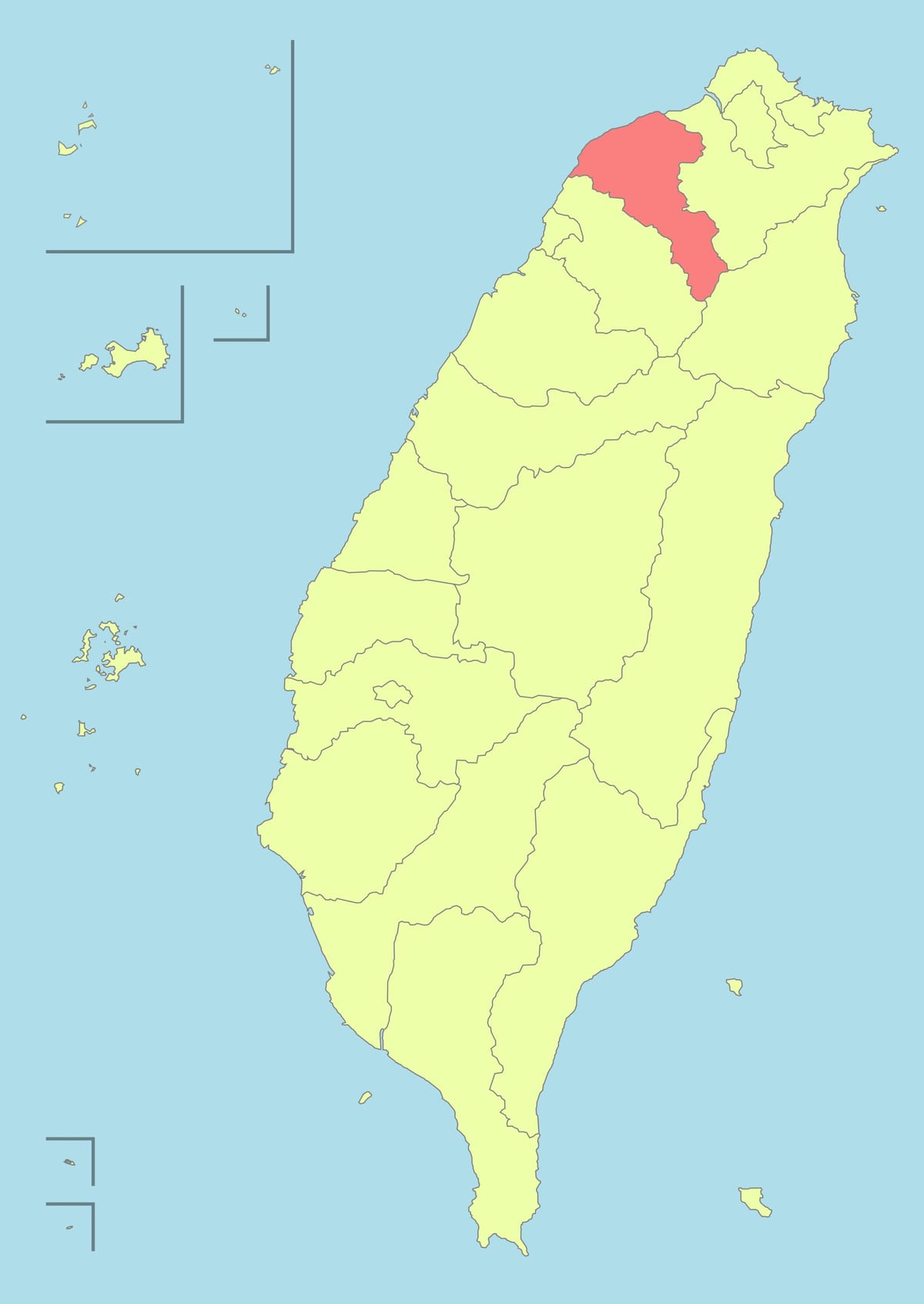 Taiwan mapa taoyuan