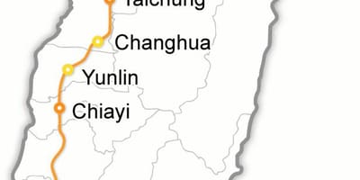 Taiwan bala trena mapa