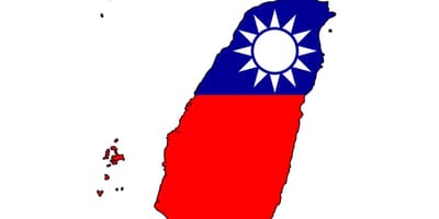 Mapa Taiwan bandera