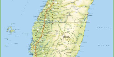 Mapa Taiwan camping