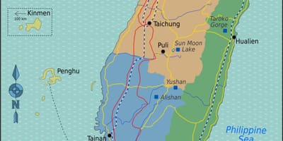 Taiwan turismo-erakargarri mapa