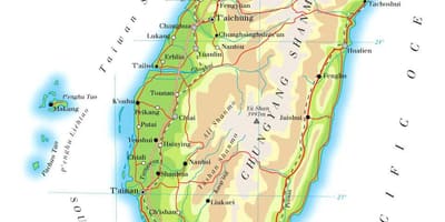 Taiwan autopista mapa