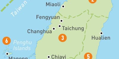 Mapa Taiwan herriko