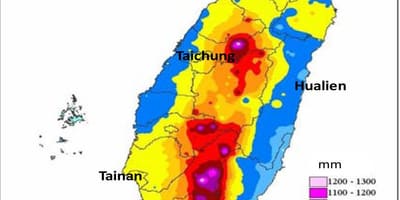 Mapa Taiwan klima