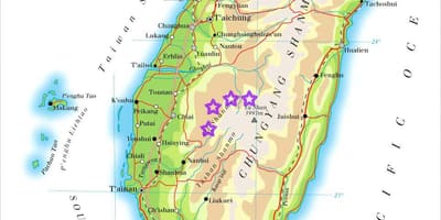 Mapa Taiwan mendiak