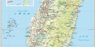 Mapa Taiwan turismo erakargarritasun